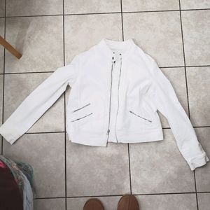 White Banana Republic Womens Jean Jacket L